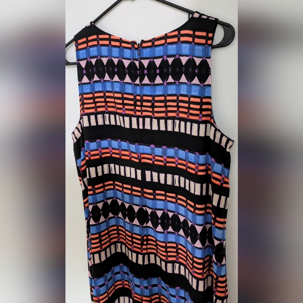 Halogen Sleeveless Dress Tank Swing A-Line Knee-Length Size M Petite Colorful - Picture 5 of 10